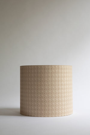 Drum lampshade in decorative paper
