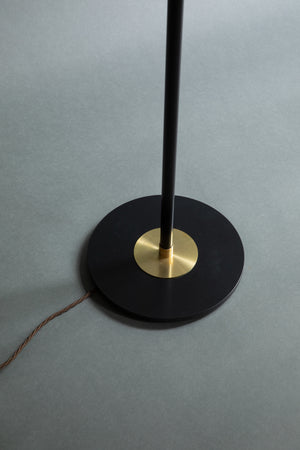 black and brass adjustable floor lamp