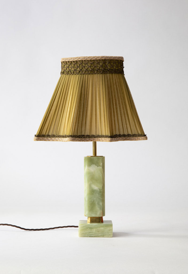 Vintage Green Marble Lamp - Cameron & Miles