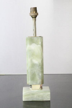 Green marble and brass table lamp