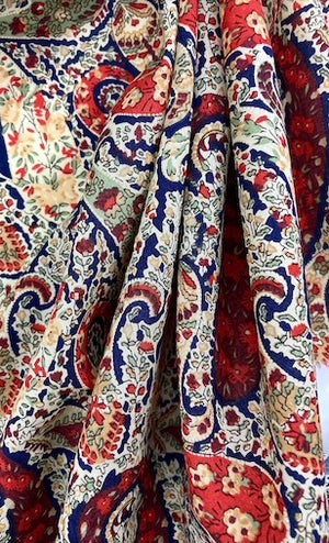 Intense Paisley Gathered French Drum