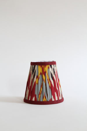 Gathered Candleshades in Ikat