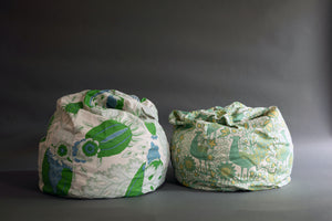 Green Leaf Linen Beanbag