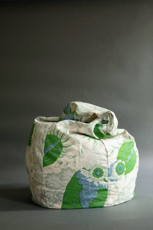 Green Leaf Linen Beanbag