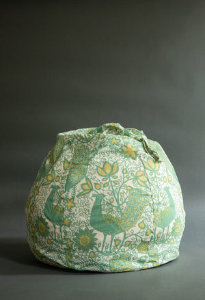 Peacock Linen Beanbag