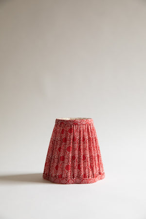 Scalloped Candleshades in Red Dot