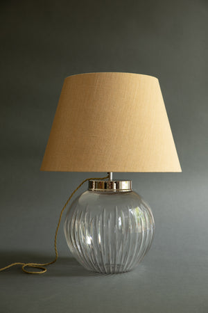 round cut glass table lamp by Cameron & Miles
