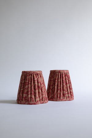 Scalloped Candleshades in Red Foxy