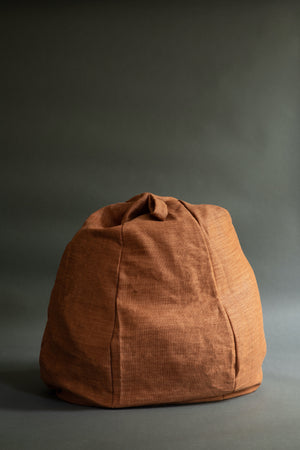 Terracotta Linen Beanbag