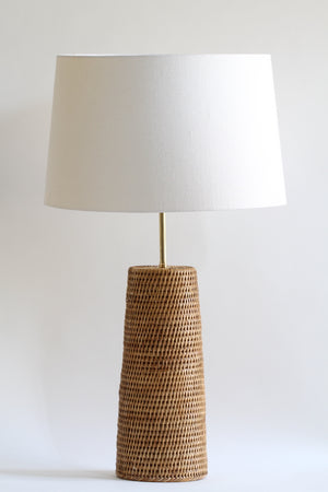 Elegant Vintage Wicker Lamp